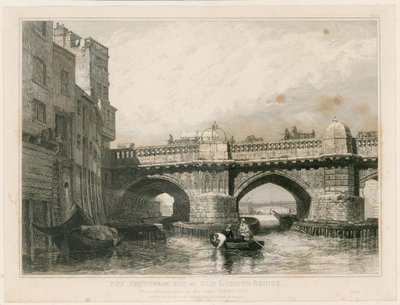 オールドロンドンブリッジのサザークエンド 作： エドワード・ウィリアム・クック